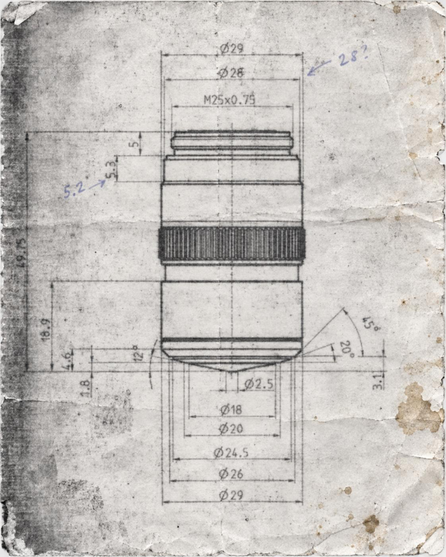 Original degraded scan for drawing 07